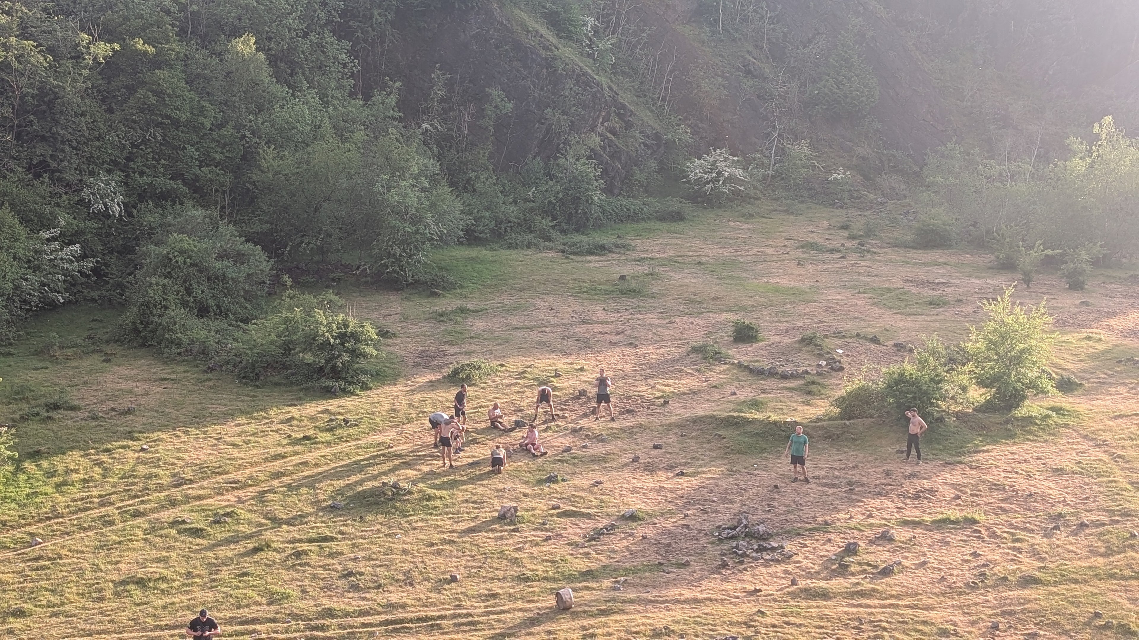 Group session in the quarry at Coed y Werin