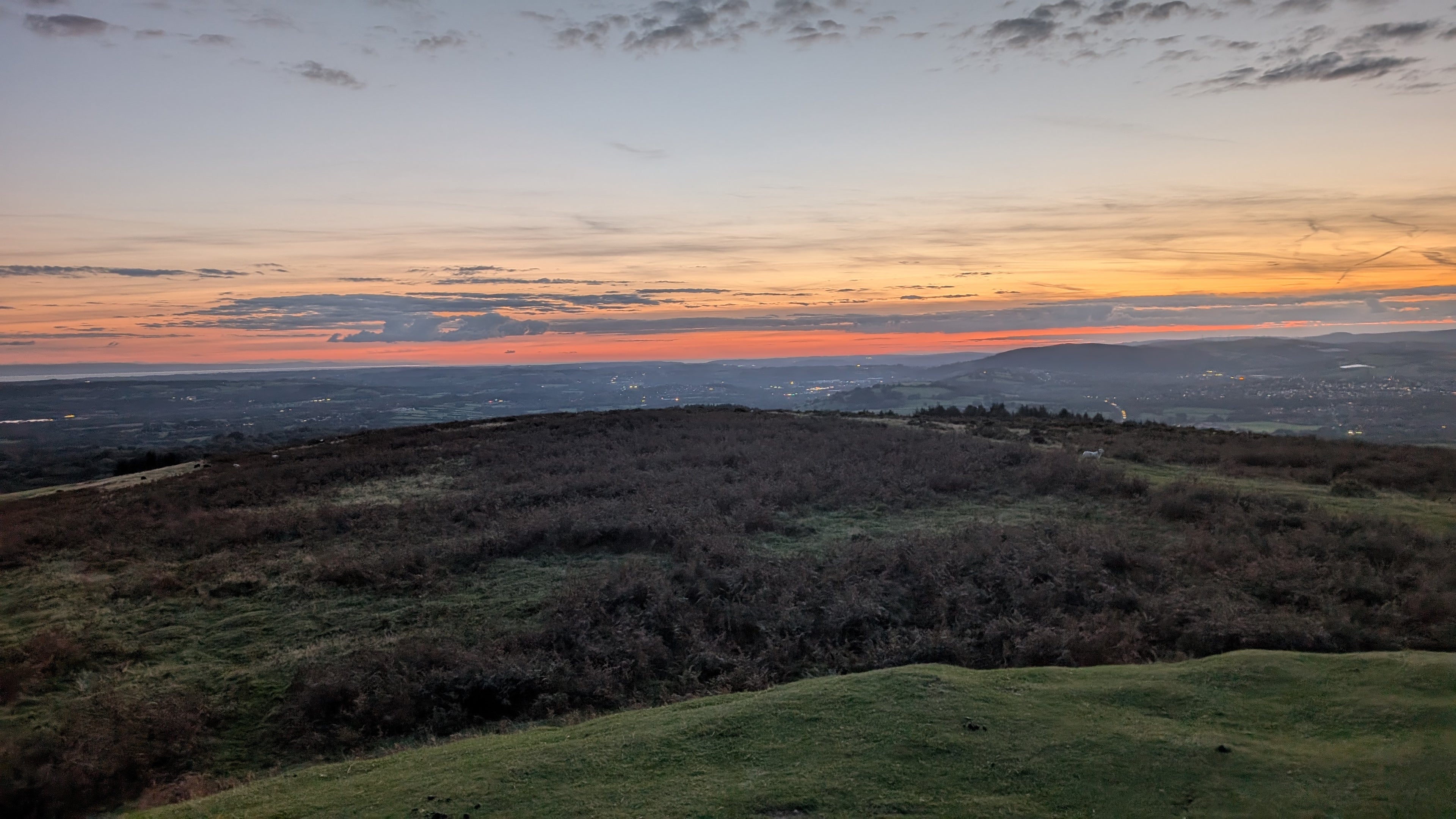 sunset from the Garth Hill